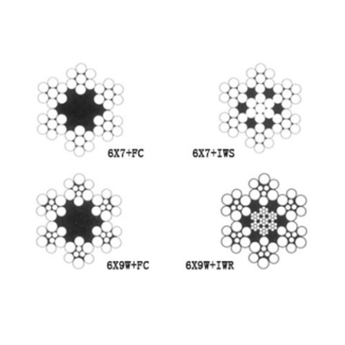 6 x 7 ou 6 x 9 Cabo De Aço (Não Galvanizado e Galvanizado)